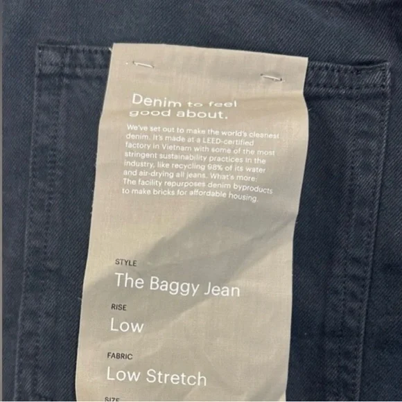 Everlane the baggy jean low rise low stretch 23 regular - Picture 4 of 15